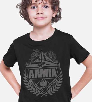 KOSZULKA DZIECIĘCA- ARMIA (SZARY)